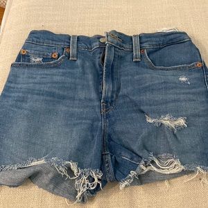 Levi’s high rise jean shorts